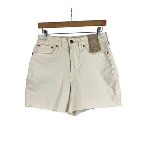 Madewell Curvy Perfect Jean Shorts W27 White